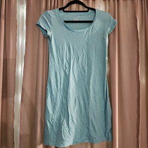 Blue short sleeve t-shirt tunic dress - small